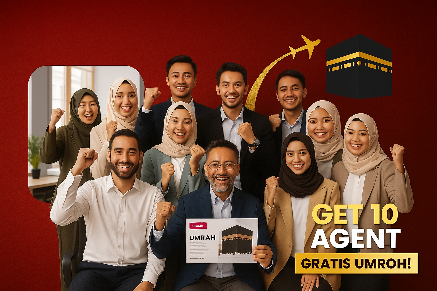 Get 10 Agent Gratis Umroh